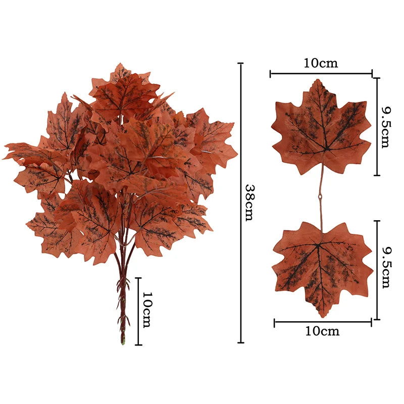 Dlight Decor 39cm Maple Leaf Branch for Autumn and Halloween Decor