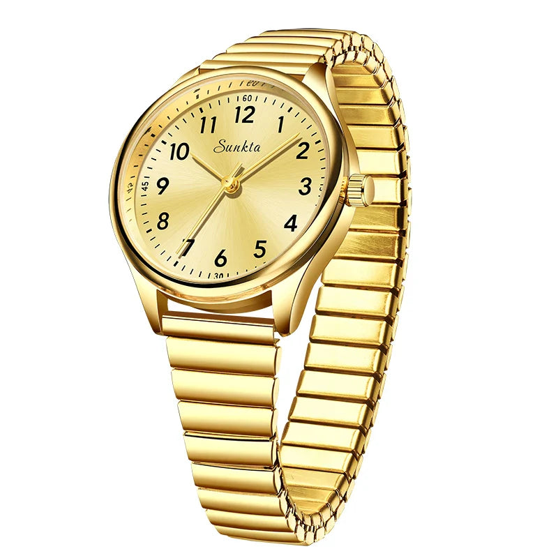 Gold Stainless Steel Women's Watch Quartz Minimalist