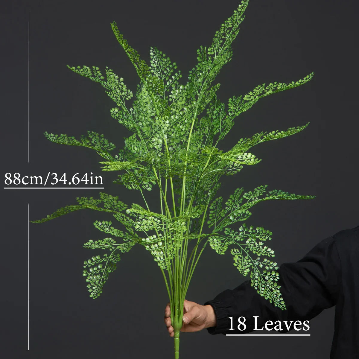 Dlight Decor 88cm Tropical Palm Monstera Plant with 18 Forks for Floor and Event Decor