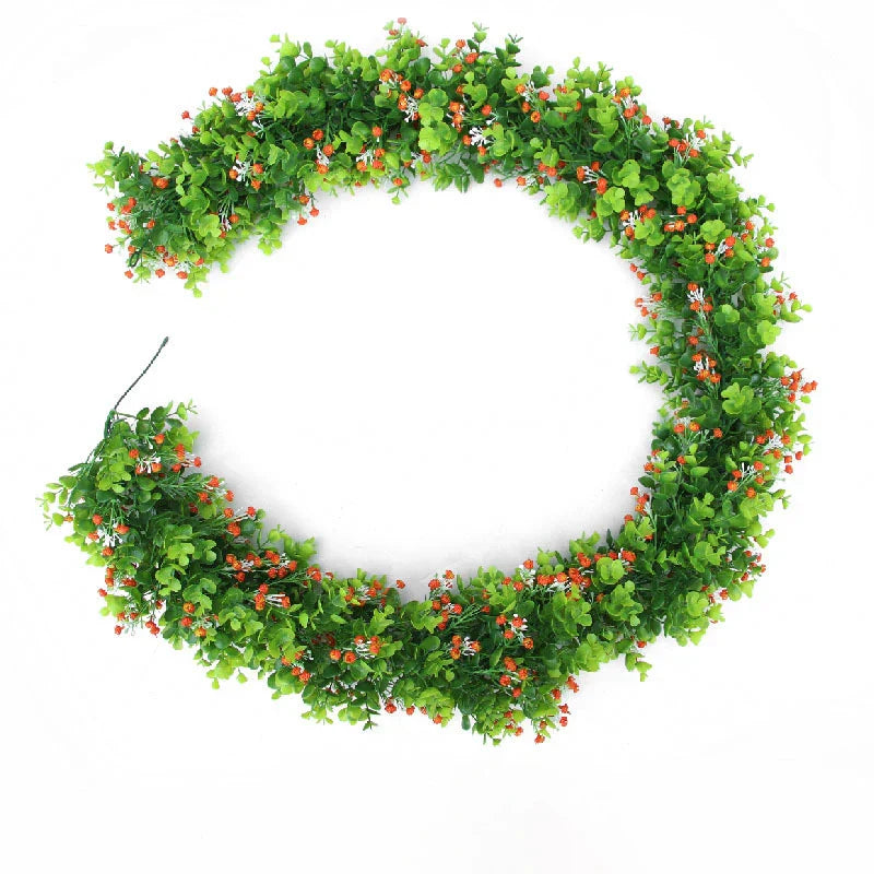 Dlight Decor Eucalyptus Vines with Babysbreath for Wall and Event Decor