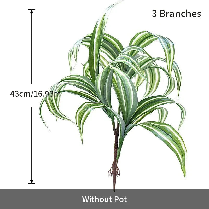 Dlight Decor 43cm Dracaena Air Grass Branch with Bamboo Leaves for Desktop Decor