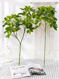 Dlight Decor 73cm Tropical Ficus Palm Tree Branch with Monstera Leaves