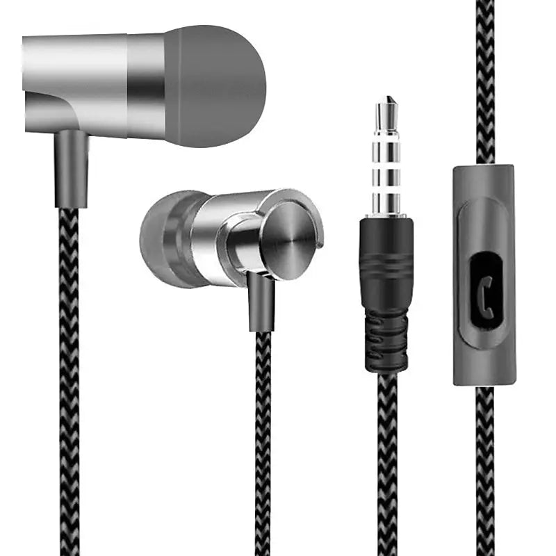9D Stereo Wired Headphones Bass With Mic Earphone In-ear Headphones 3.5mm Wired Earphone Earbud Phone Headset For Xiaomi Realme