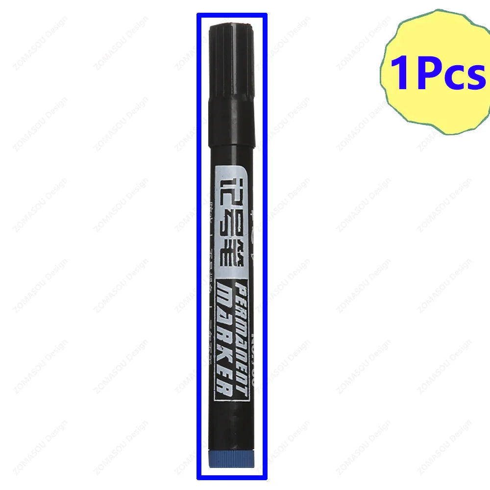 Waterproof Oil-Based Permanent Marker Pens - Quick-Dry Black Blue Red for Metal, Glass & Paper (Bulk 1–100 pcs)