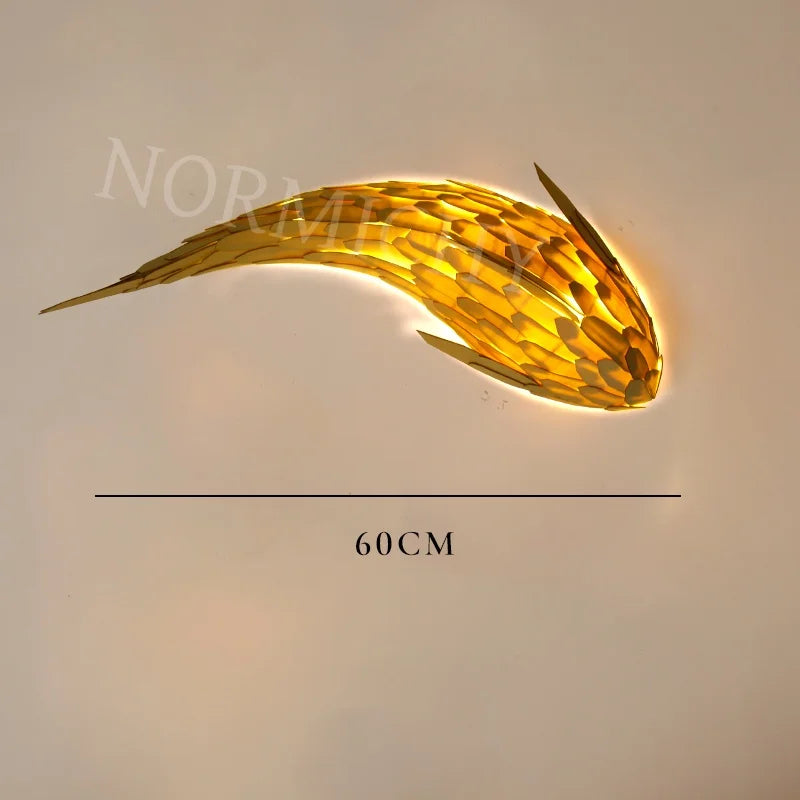 Dlight Decor Japanese Fish Wall Lamp Sculpture