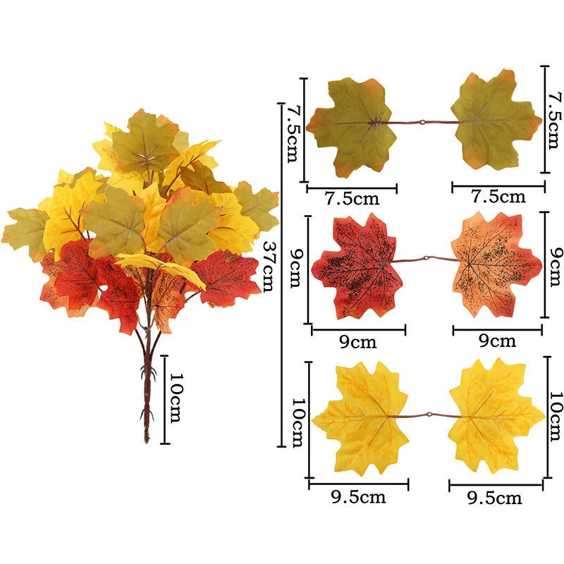 Dlight Decor 39cm Maple Leaf Branch for Autumn and Halloween Decor