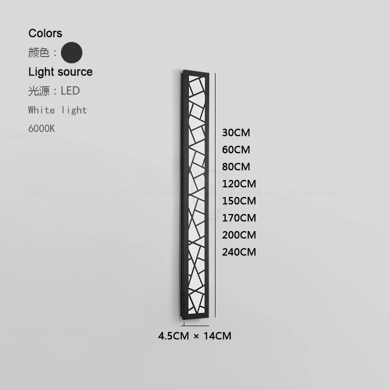 Stylish Waterproof LED Tall Wall Lamp - Illuminate Your Garden Villa and Porch with Elegance