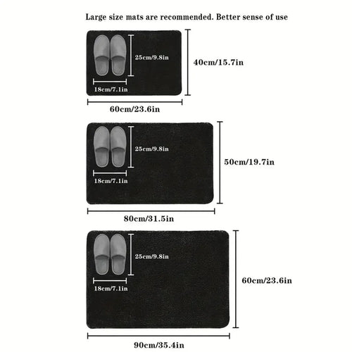 3D Non-Slip Bathroom Mat – Quick-Dry Absorbent Cobblestone Doormat