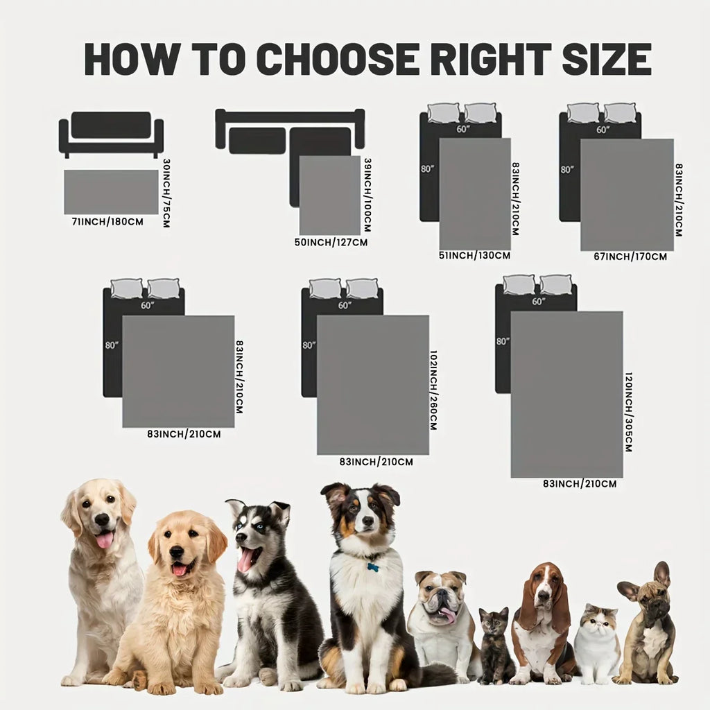 DecorBites™ Dog Bed Cover: Waterproof & Non-Slip Pet Blanket for Furniture & Car