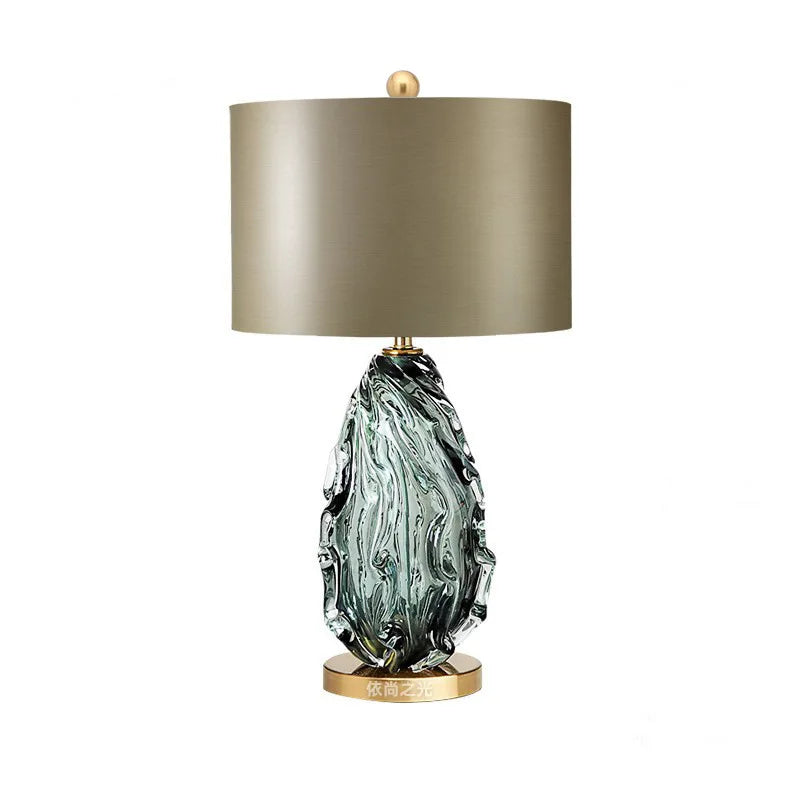 Modern Oversized Glass Table Lamp - Stylish Bedside Lighting for Living Room and Bedroom