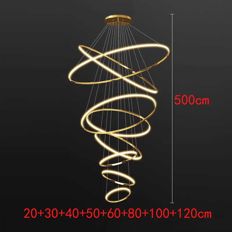 Nordic home decoration, stair chandelier, living room bedroom and dining room Pendant lights, ceiling light, indoor lighting