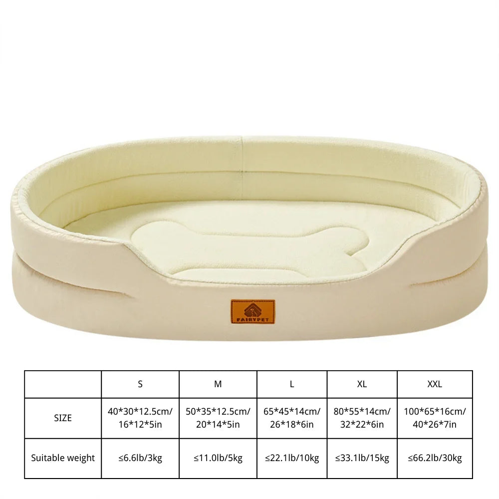 Winter Waterproof Orthopedic Foam Dog Beds for Small Medium Large Dogs Durable Dog Sofa The Pet Bed Washable Removable Cover
