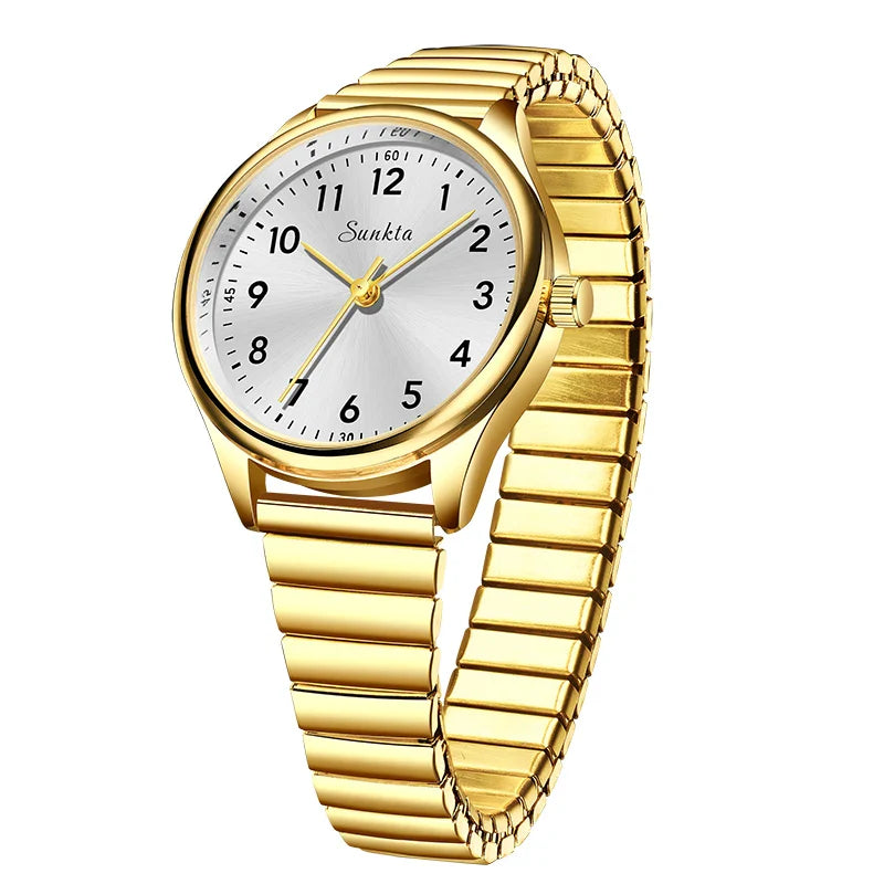 Gold Stainless Steel Women's Watch Quartz Minimalist