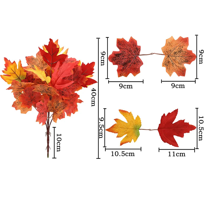 Dlight Decor 39cm Maple Leaf Branch for Autumn and Halloween Decor