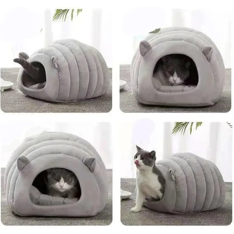 Cat Kennel Winter Warm Fully Enclosed Comfortable Sleeping House Pumpkin Cat Nest Pet Bed Supplies Thermal Bed Cat Sleeping Bag