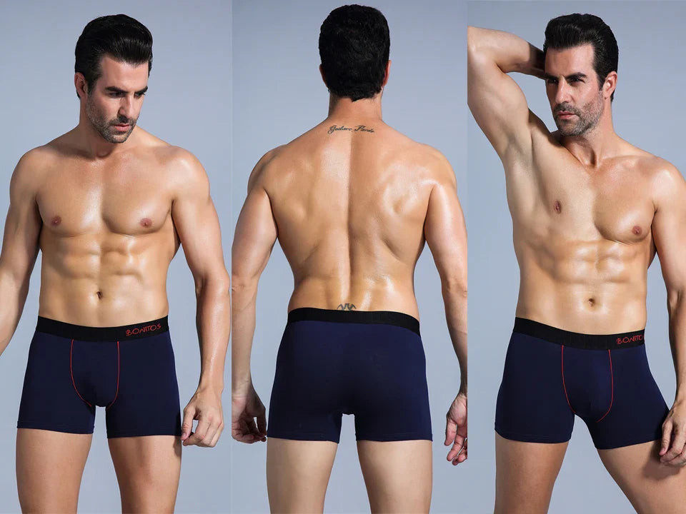 5Pcs Men's Cotton Underwear Short Boxers