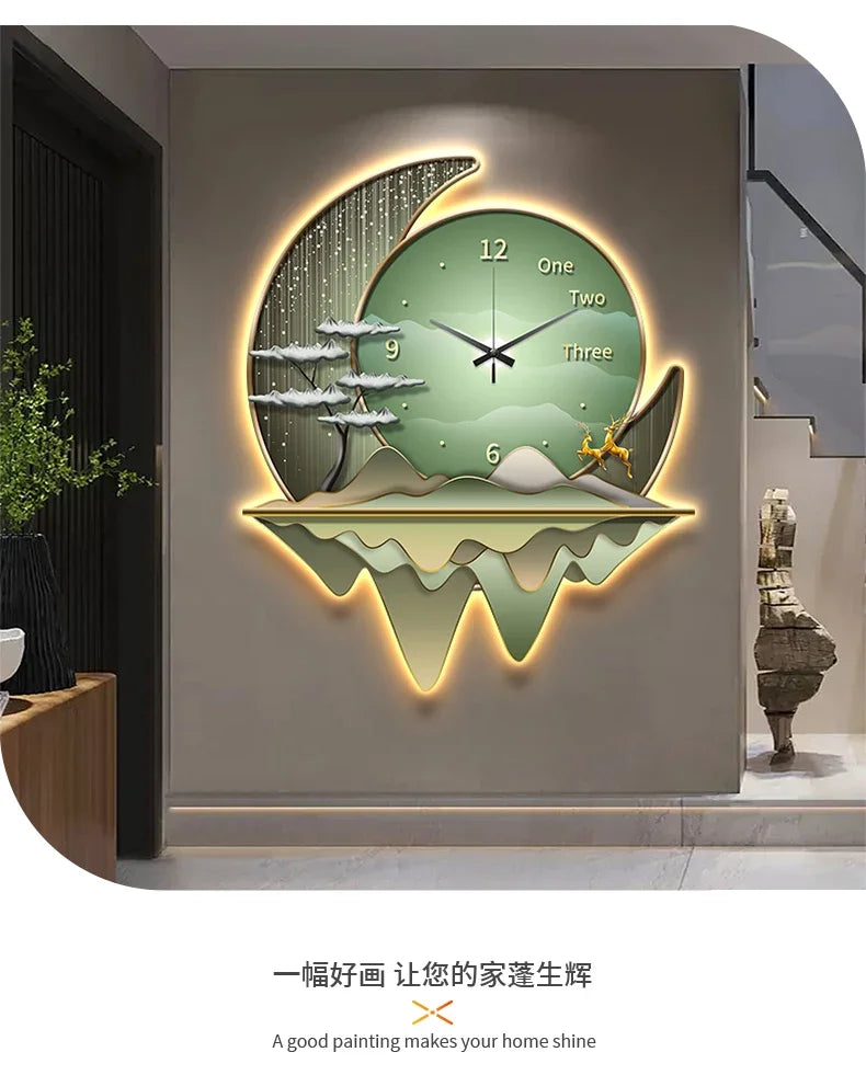 Dlight Decor Clock Wall Light with Luxury Crystal Glow