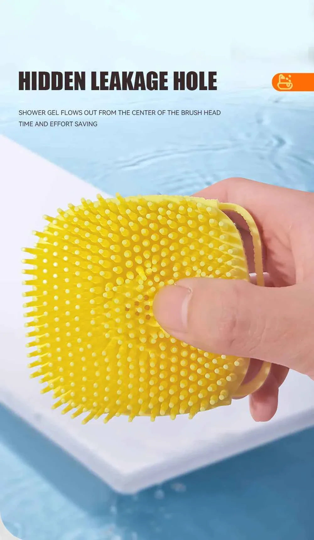 Pet Bathing Brush with Shampoo Dispenser