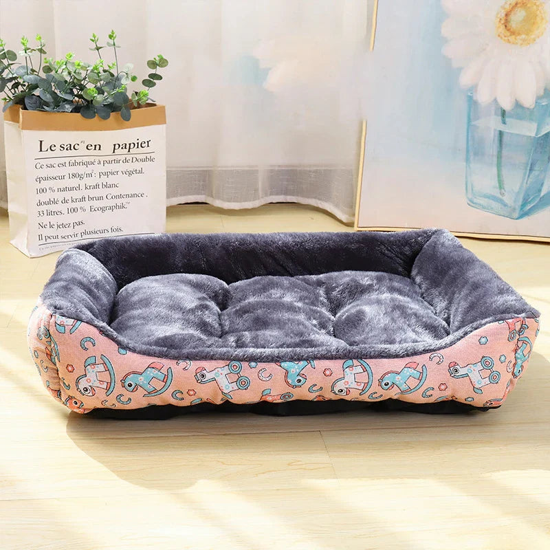 Plush Pet Bed Sofa Mat – Soft Winter Dog & Cat Cushion, Breathable & Washable, Small/Medium/Large