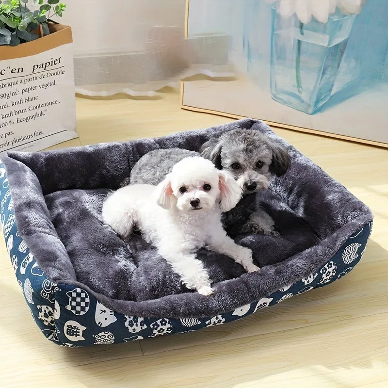 Plush Pet Bed Sofa Mat – Soft Winter Dog & Cat Cushion, Breathable & Washable, Small/Medium/Large