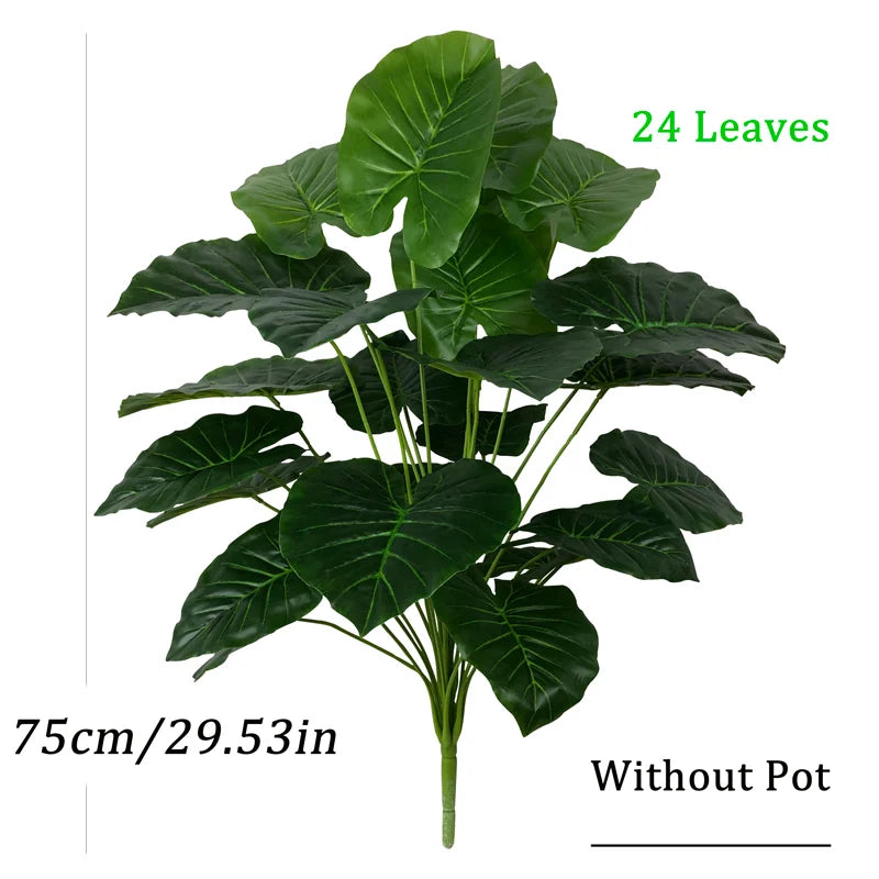 Dlight Decor 75cm Monstera Tree Branch with 24 Tropical Leaves