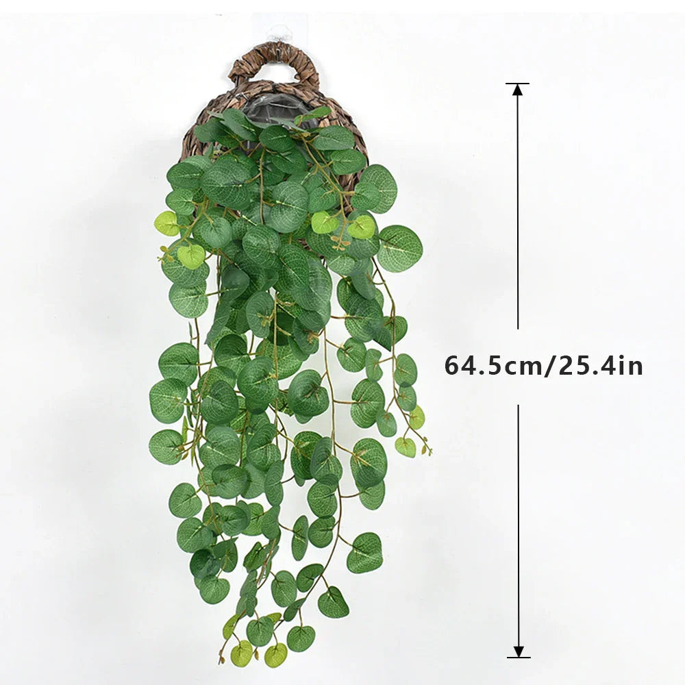 Dlight Decor 64cm Hanging Eucalyptus Vine with Apple Leaves