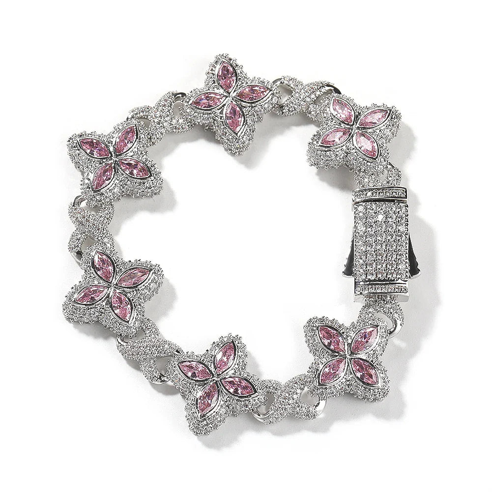 Iced Out Floral Bracelet