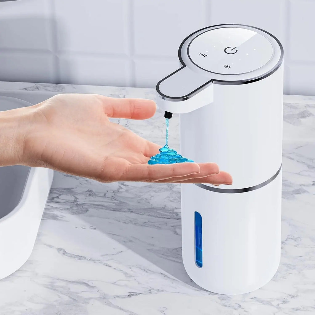 Touchless Automatic Soap Dispenser Smart IR Sensor Foam & Liquid Modes 380ml (12.8 fl oz) USB-C Rechargeable IPX5 Waterproof for Bathroom & Kitchen