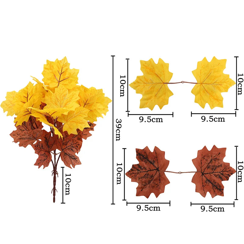 Dlight Decor 39cm Maple Leaf Branch for Autumn and Halloween Decor