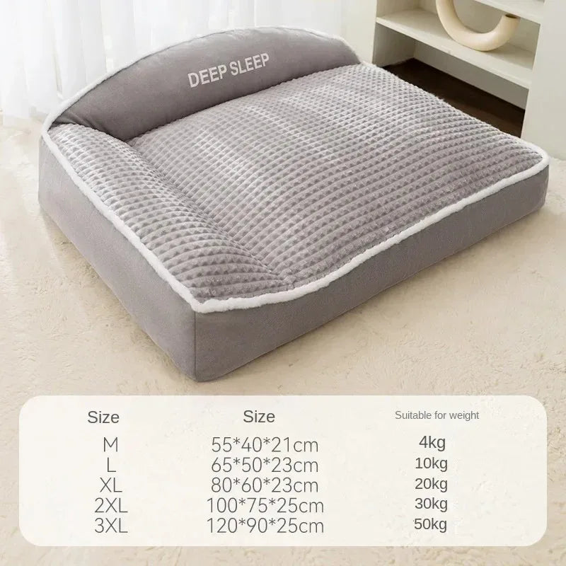 Corduroy Pet Bed – Cozy Winter Dog & Cat Sofa Nest, Small Medium Large, Warm Holiday Blanket