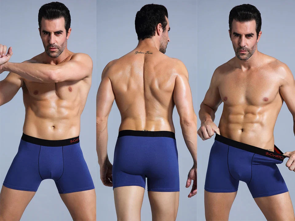 5Pcs Men's Cotton Underwear Short Boxers