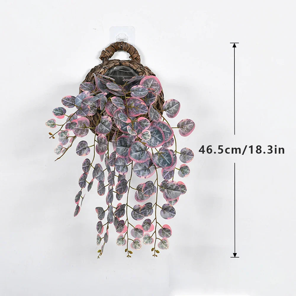 Dlight Decor 64cm Hanging Eucalyptus Vine with Apple Leaves