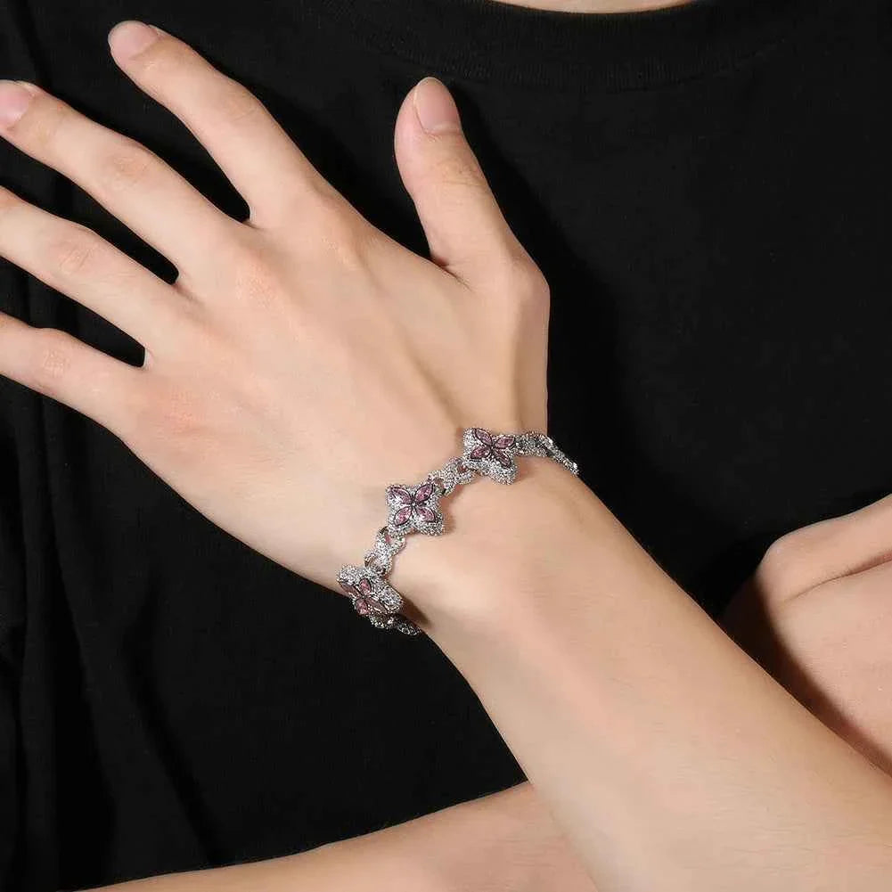Iced Out Floral Bracelet