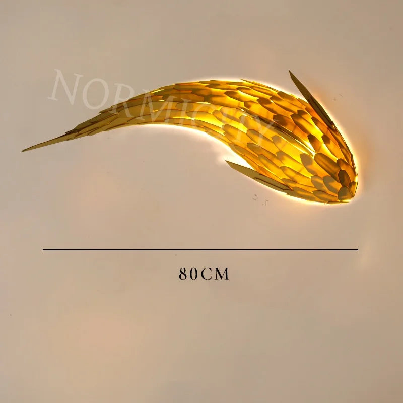 Dlight Decor Japanese Fish Wall Lamp Sculpture