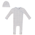 Flower and Dot Print Onesie Set