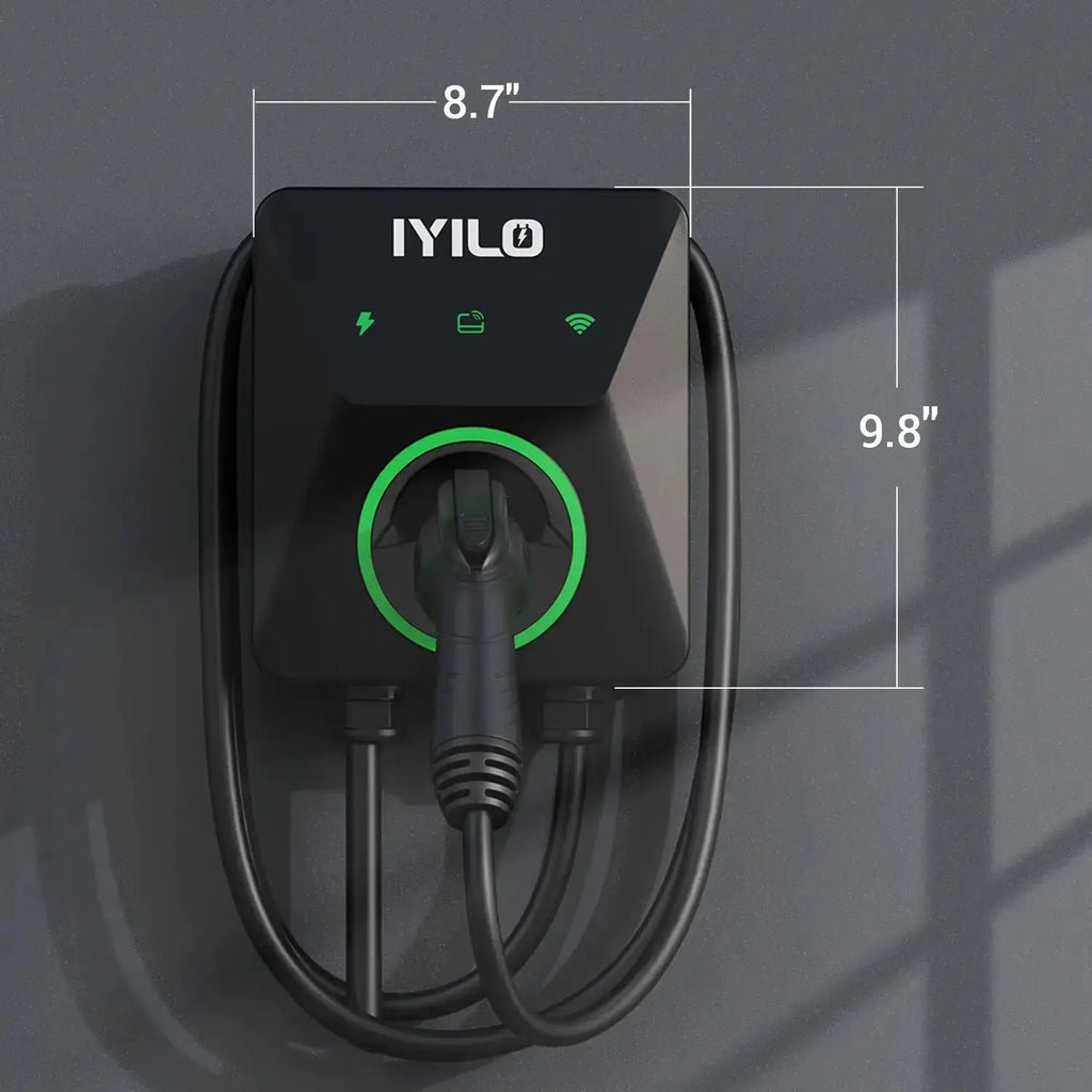 IYILO Level 2 EV Charger NEMA 14-50 J1772 Wall-mounted Plug In - 48A