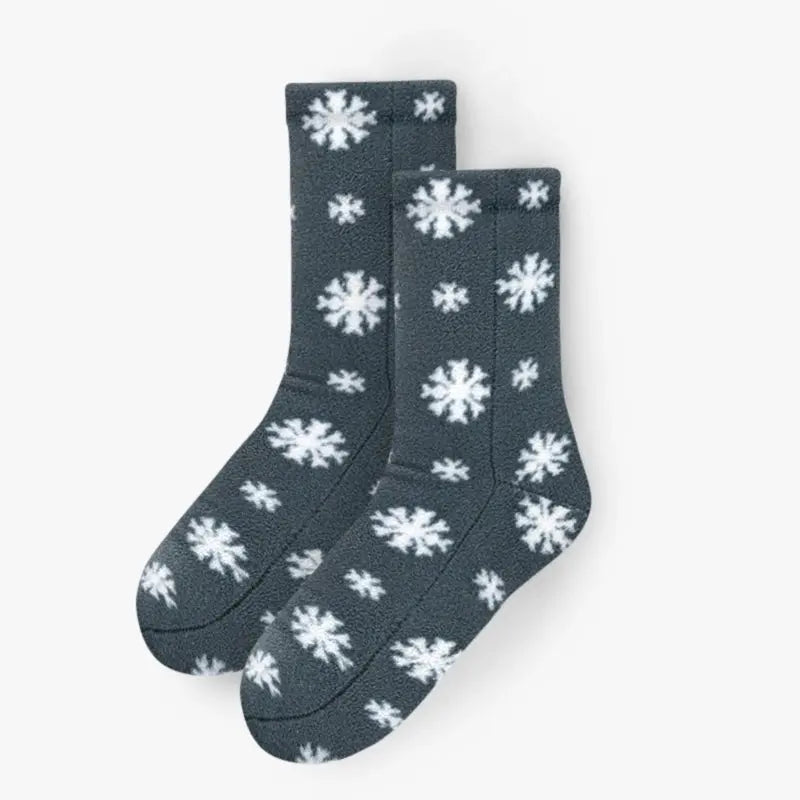 Polar Feet Adult Fleece Socks - Snow