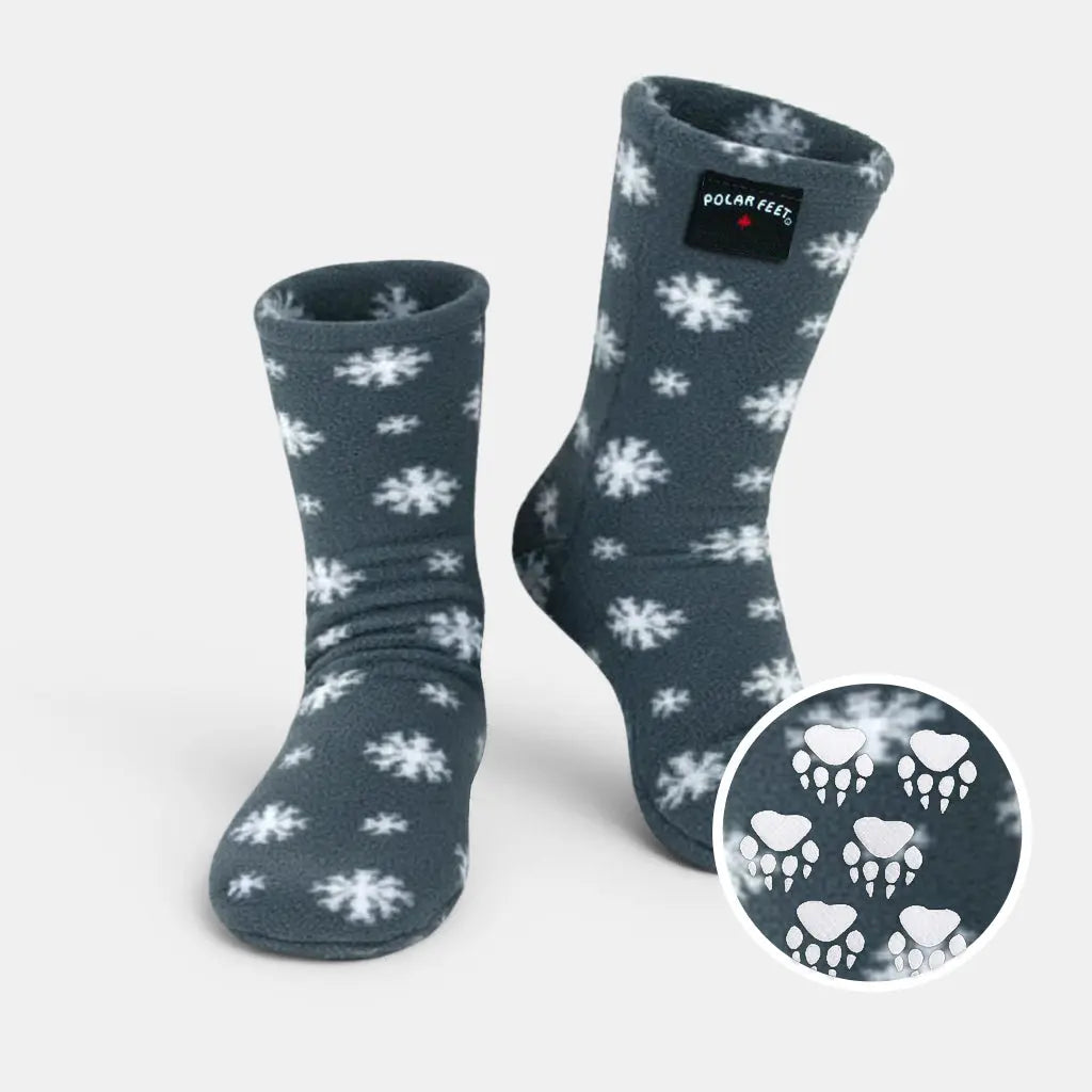Polar Feet Adult Fleece Socks - Snow