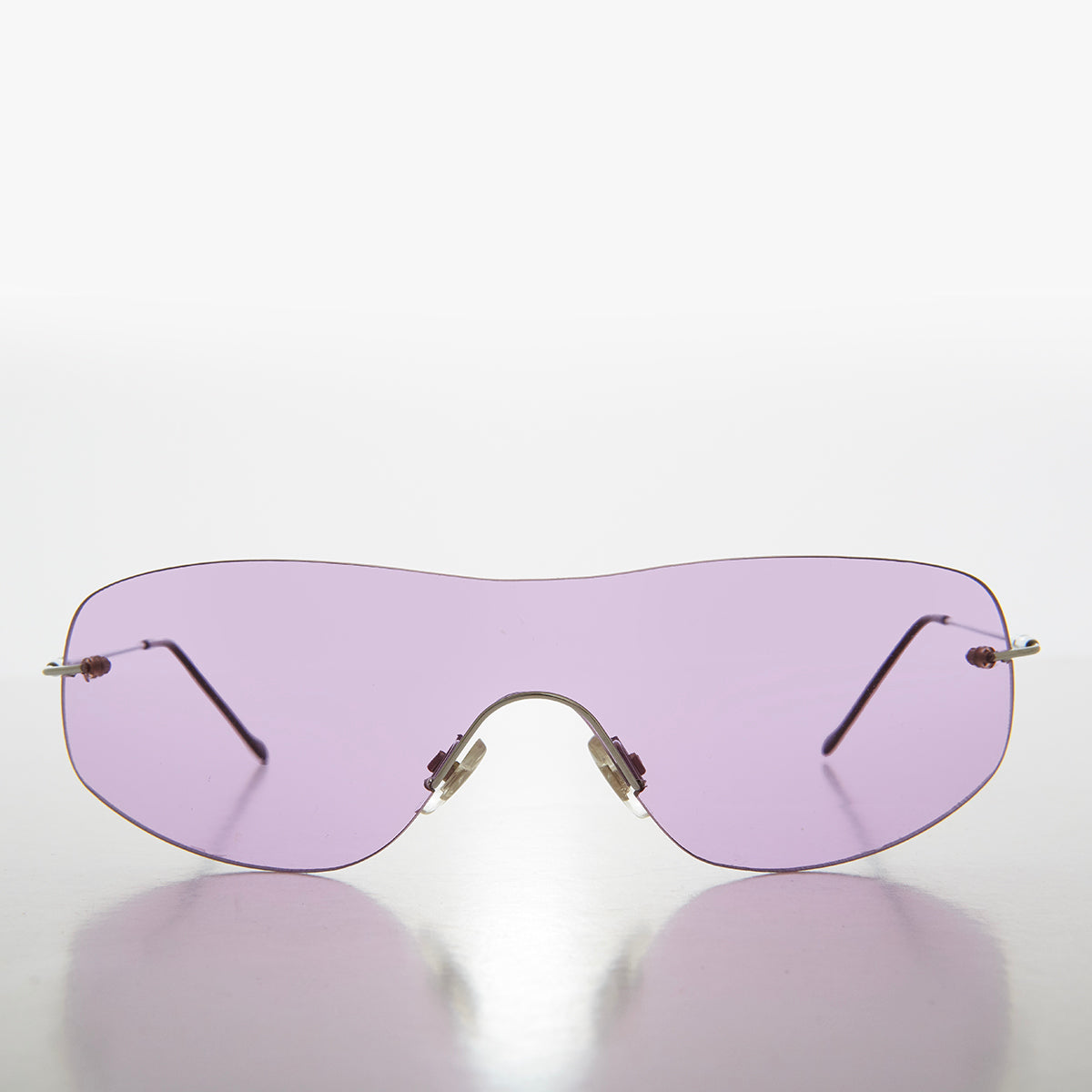 Y2K Rimless Shield Sunglasses - Stary