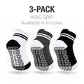 Active Kids Grip Socks - 3-Pack