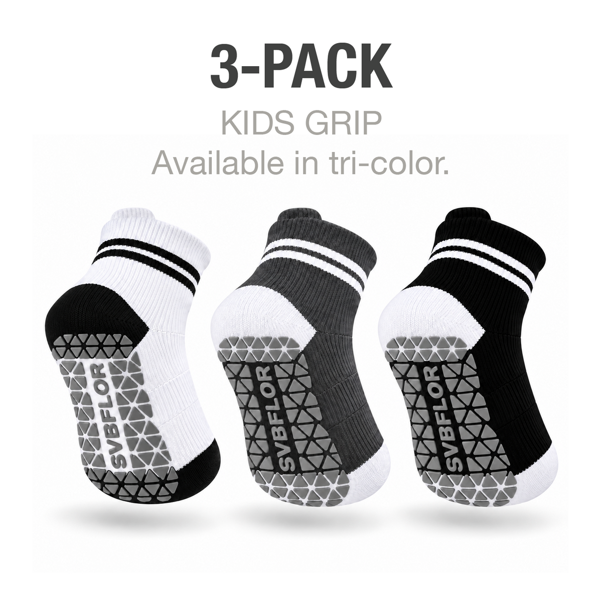 Active Kids Grip Socks - 3-Pack