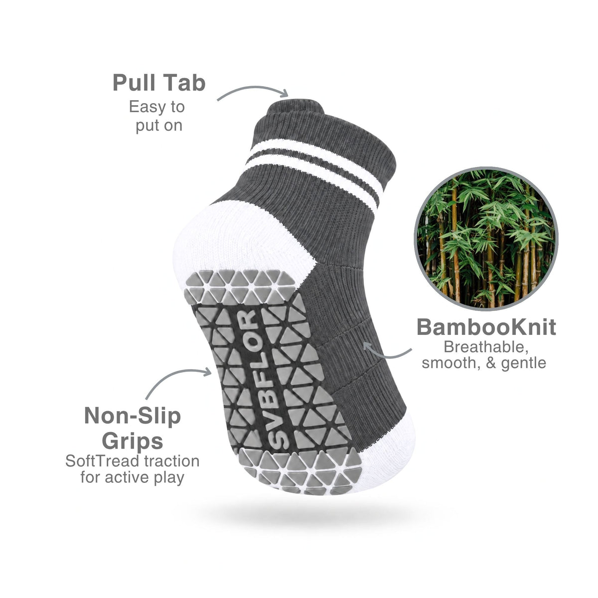 Active Kids Grip Socks - 3-Pack