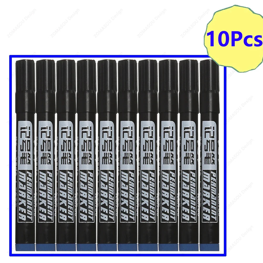 Waterproof Oil-Based Permanent Marker Pens - Quick-Dry Black Blue Red for Metal, Glass & Paper (Bulk 1–100 pcs)