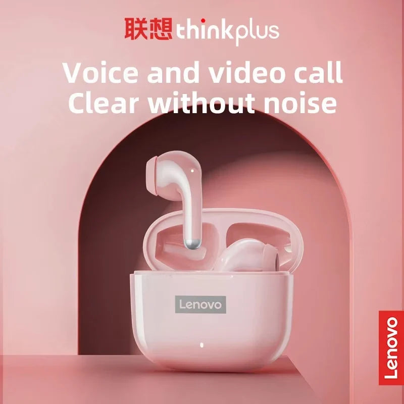 Lenovo LP40 Pro Bluetooth V5.3 Earphones Anti-sweat Lightweight Headphones Compatible With Smart Phone Laptop Computer Earbuds