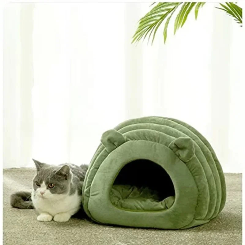 Cat Kennel Winter Warm Fully Enclosed Comfortable Sleeping House Pumpkin Cat Nest Pet Bed Supplies Thermal Bed Cat Sleeping Bag