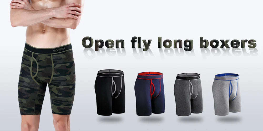 4pcs Men Underwear Cotton Boxer Shorts