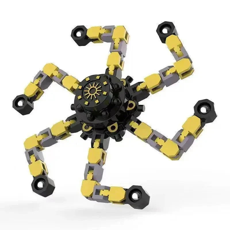 Deformable Fidget Spinner Chain Toy – Intelligent Stress Relief Finger Gyro for Kids & Adults