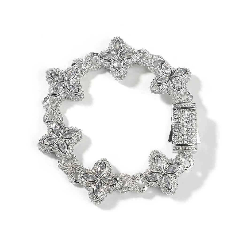 Iced Out Floral Bracelet
