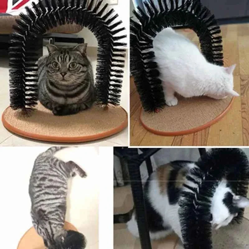 Cat Arch Self Groomer with Scratching Base