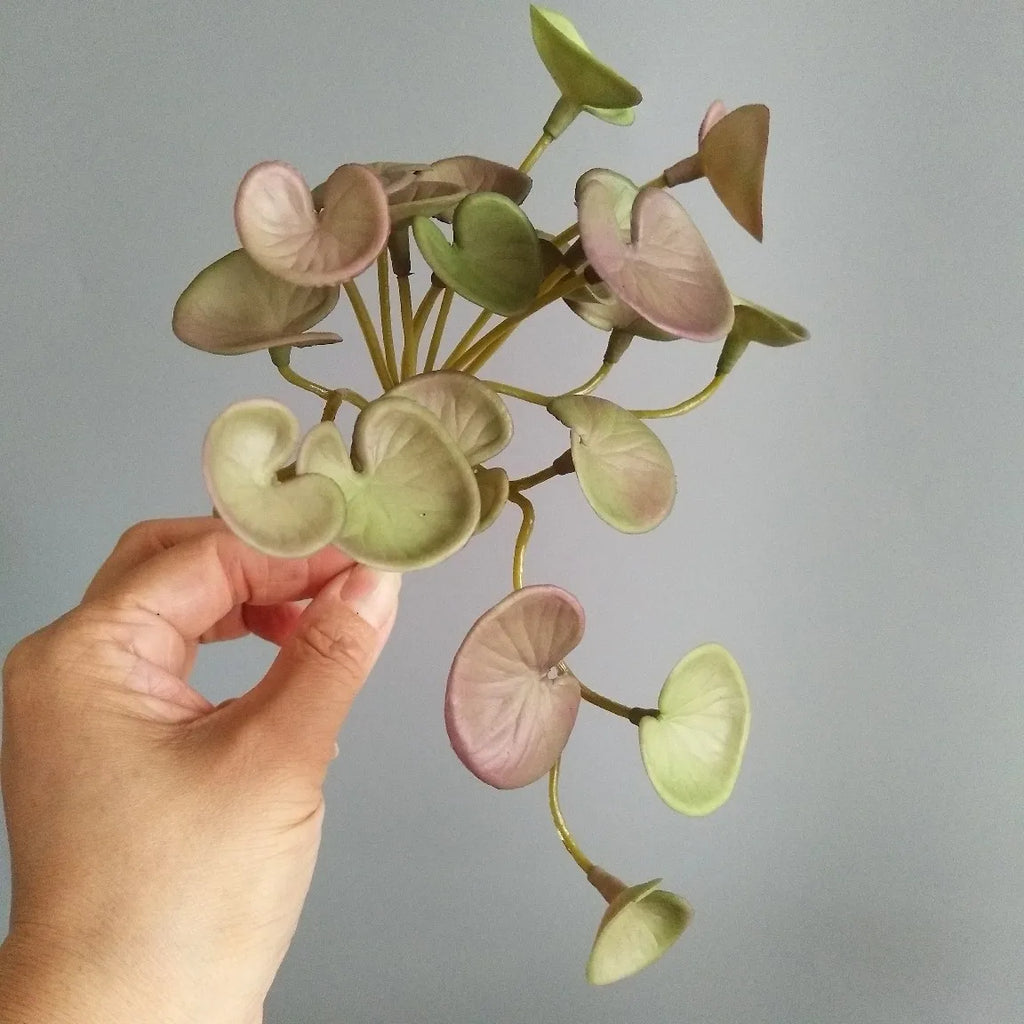 Dlight Decor 15cm Lucky Grass Foliage Bouquet for Home and Bonsai Decor